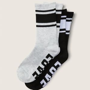 BUNDLE OF 4 PAIRS PINK CREW SOCKS